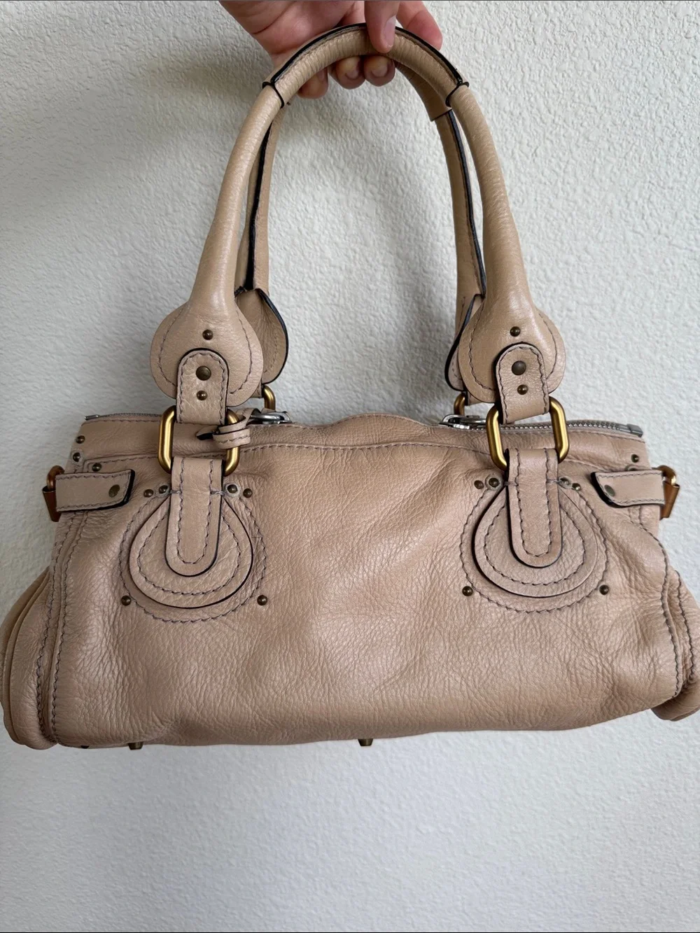 Chloe Paddington Creme 106 Leather Bag Padlock Key Original Tag Y2K Vintage